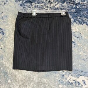 Attention Black Pinstripe Pencil Skirt